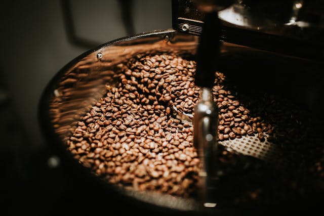 Fresh roasted coffee beans